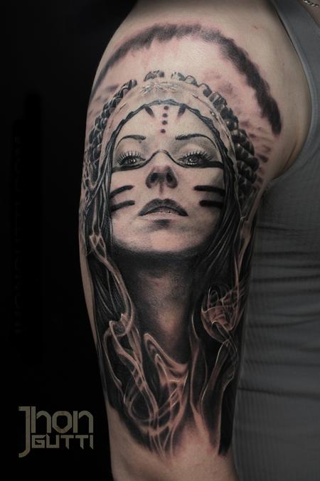 Tattoos - INDIAN GIRL - 102437